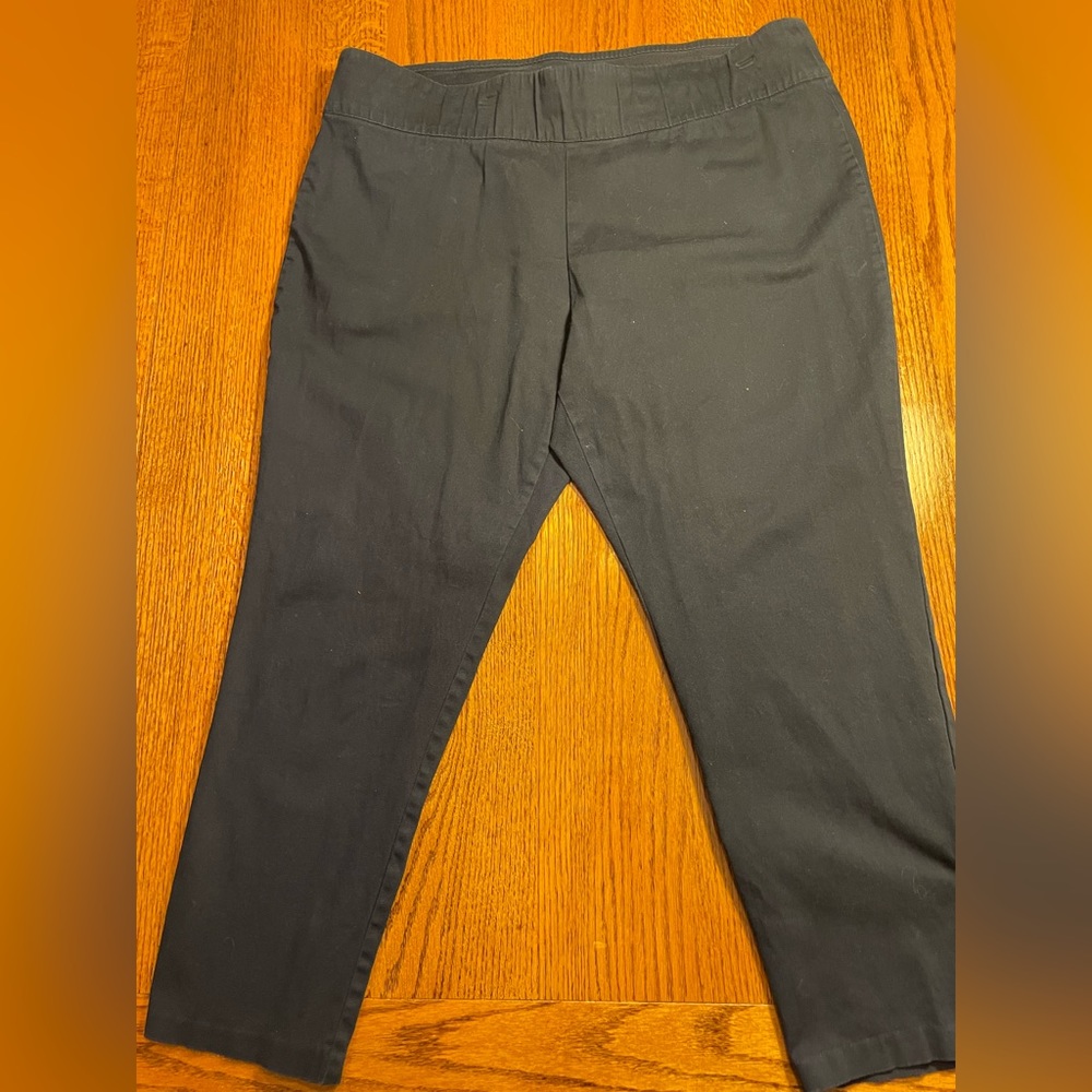 OLD NAVY 24X LONG NAVY BLUE FLAT FRONT KHAKI PANTS